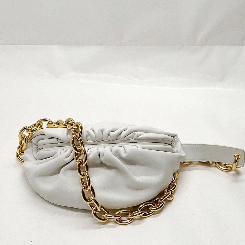 Bottega Veneta Shoulder Bag White Leather 750-071725